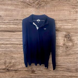 Hollister Men's Navy Blue Polo Shirt XXL